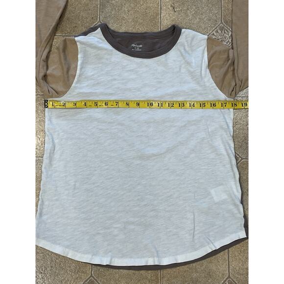 MADEWELL Women's Size Medium Multicolor Crewneck Long-Sleeve T-Shirt Casual - Picture 3 of 7